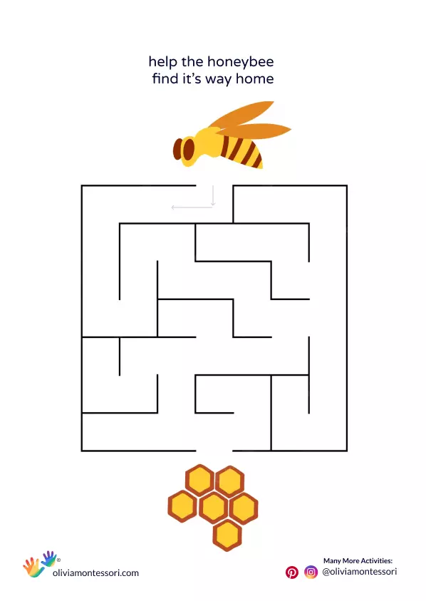 Bee Puzzle for 4 years plus kids